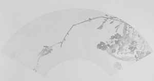 秋蝉図（扇面）