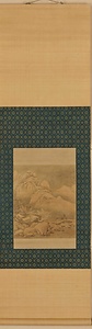 雪景山水図軸