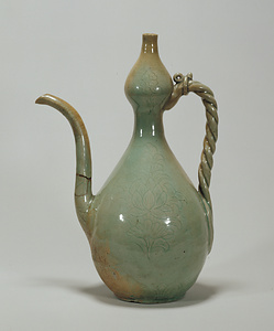 青磁蓮花文瓢形水注