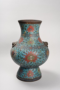 銅胎七宝宝花壺