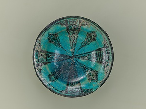 青緑釉黒彩小皿