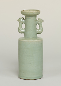 青磁鳳凰耳瓶