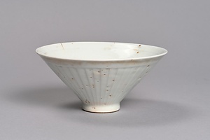 白磁水禽文碗