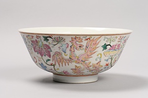 粉彩鳳凰文鉢