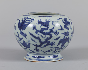 青花龍鳳文香炉