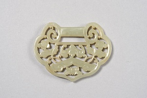 如意形青玉首飾