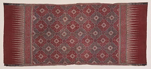 花入幾何学模様更紗