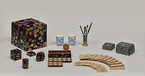 桜蒔絵十種香箱