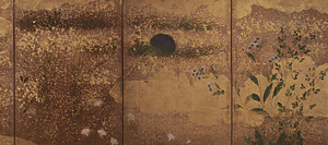 秋野美人図屏風