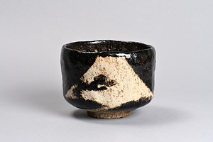 黒楽不二文茶碗 「萬古」印