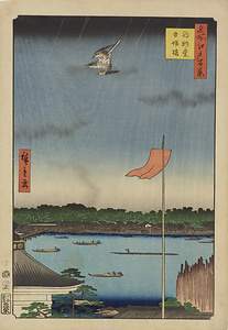 名所江戸百景・駒形堂吾嬬橋