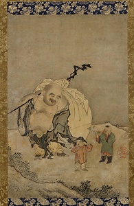 並笛図・布袋図・舟遊図
