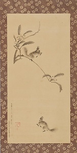可翁／枇杷ニ栗鼠図