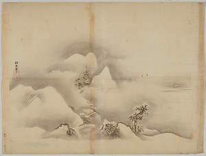 探幽／雪中山水図