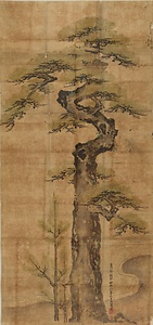 探幽／松竹梅鶴亀図