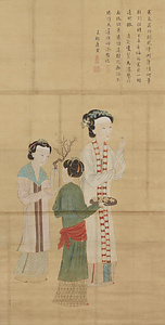 唐寅／三美人図