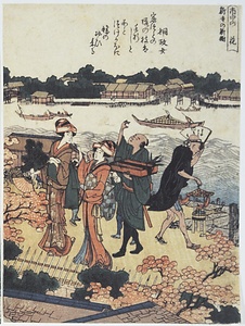 絵本隅田川両岸一覧・市中の花　新寺の新樹