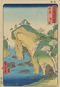六十余州名所圖會・能登　瀧之浦