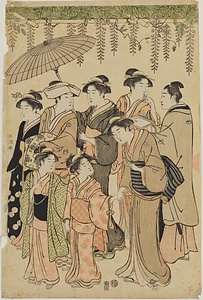 藤棚下美人行列