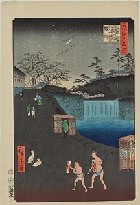 名所江戸百景・虎の門外あふひ坂