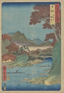 六十余州名所圖會・大和　立田山龍田川