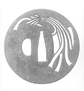 鉄鐔 彫銘丹州住定正