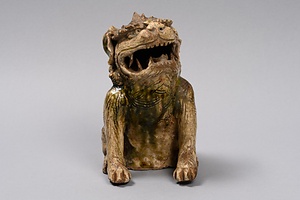 織部狛犬 ｢文化四年六月六日　加藤市衛門之造｣刻銘