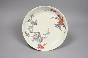 色絵桐鳳凰文皿