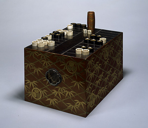 竹菱葵紋散蒔絵双六盤