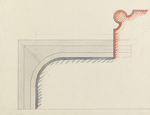 [上野博物館 煉瓦壁隅部詳細]