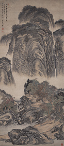 臨范寛秋山行旅図