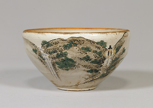 色絵山水人物文鉢