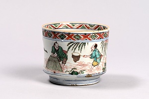 五彩人物図火入