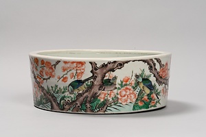 五彩花鳥魚藻文洗