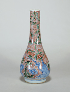 五彩花鳥文瓶