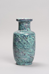 炉釣釉人物文瓶