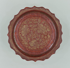 花鳥鎗金稜花盆