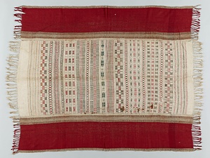 スレンダン（肩衣） 石畳文様緯浮紋織