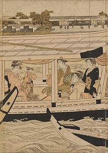 大橋下の涼み船