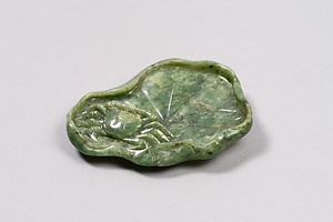 碧玉蟹蓮形筆覘