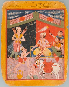 ラーマに謁見するハヌマーン（ラーマーヤナ）