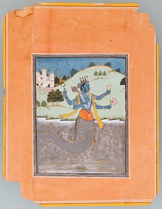 マツヤ（魚）に化身したヴィシュヌ（マツヤ・アヴァターラ）