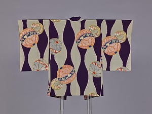 羽織 染分縮緬地立涌手鞠模様