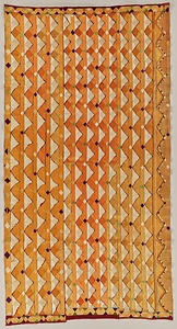 プルカリ 茶木綿地幾何文様刺繡