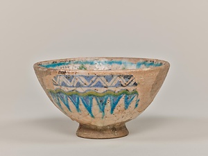 透明釉下多彩銘文入鉢