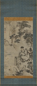 周茂叔愛蓮図軸