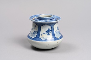 染付瀟湘八景図盃台