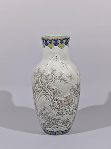 色絵山水図大瓶