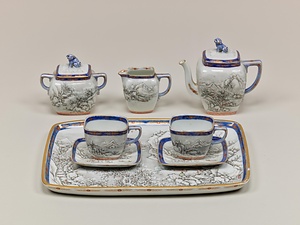 色絵山水図ティーセット