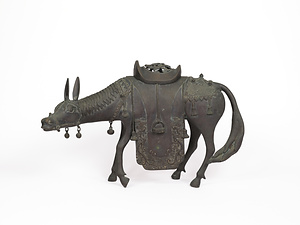 古銅　橋上乗馬仙人　台春日　一箇